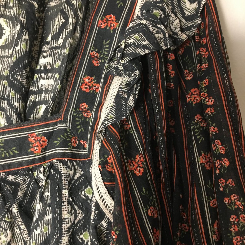 NWT FREE PEOPLE BOHO FLORAL BLOUSE SZ M - Picture 5 of 8